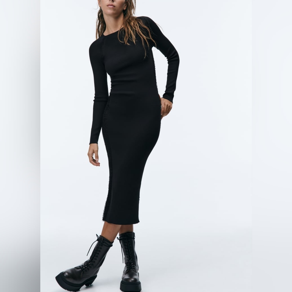 ZARA COMBINATION KNIT DRESS